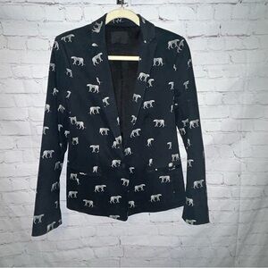 Ikks women cheetah print blazer‎ size 38/M
